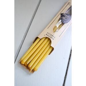 Vintage Yellow MCM Paragon Candles Tiny Taper 10" Candles Set Of 12 Original Box